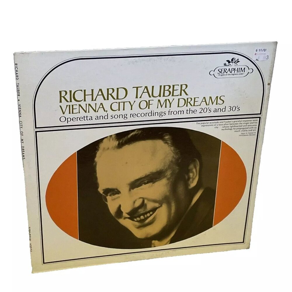 Richard Tauber Vienna, City Of My Dreams (Vinyl, 1967) Seraphim 60051 VG+ LP